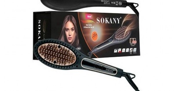 Brosse lissante électrique pour cheveux naturel ou mèche